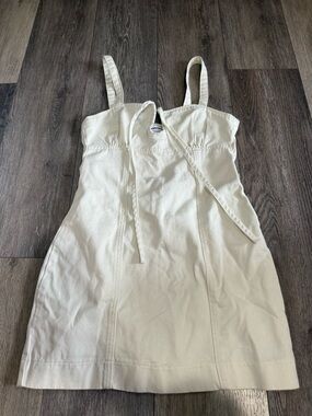 Urban Outfitters Cream Tie-Front Sundress